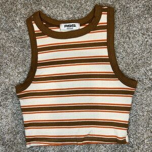 RSQ Stripe Women’s Muscle Tank Top